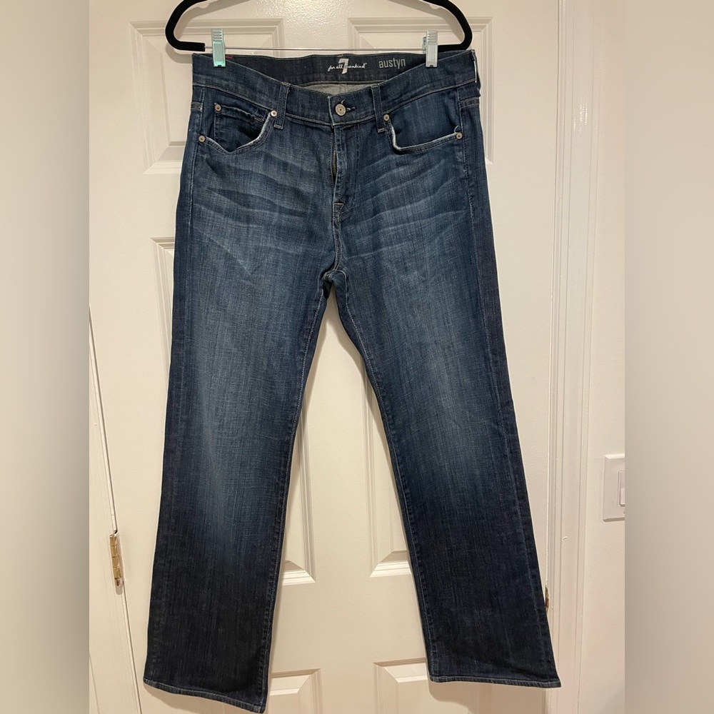 7 for all mankind jeans - 33” - AUSTYN RELAXED STRAIGHT IN LOS ANGELES DARK